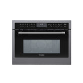 KoolMore Reserve 24 in. Stainless Steel Built-in Convection Microwave Oven with Speed and Sensor Cooking, 1.6 cu. ft. in Black (KM-CWO24 -BSS)